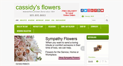 Desktop Screenshot of cassidysflowersandgifts.com